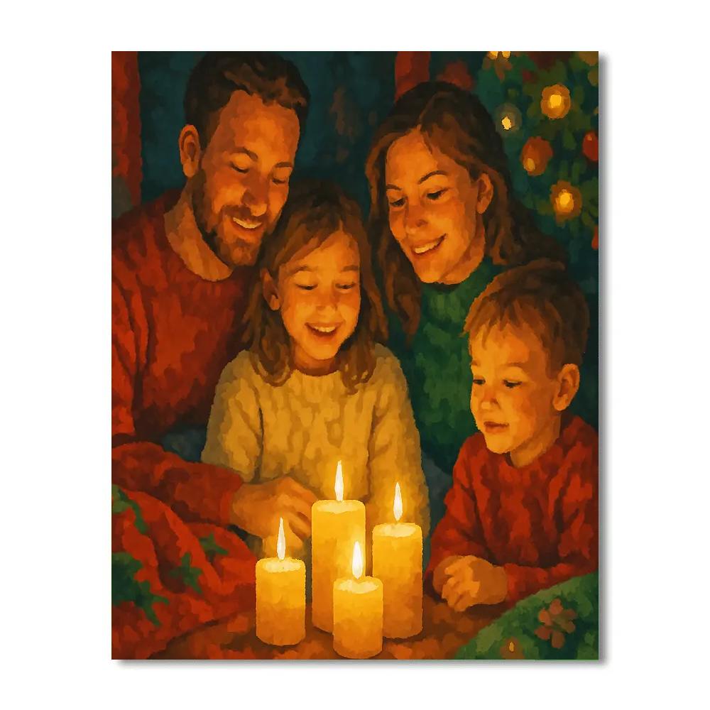 Candlelight Cozy Moments Painting by numbers kit