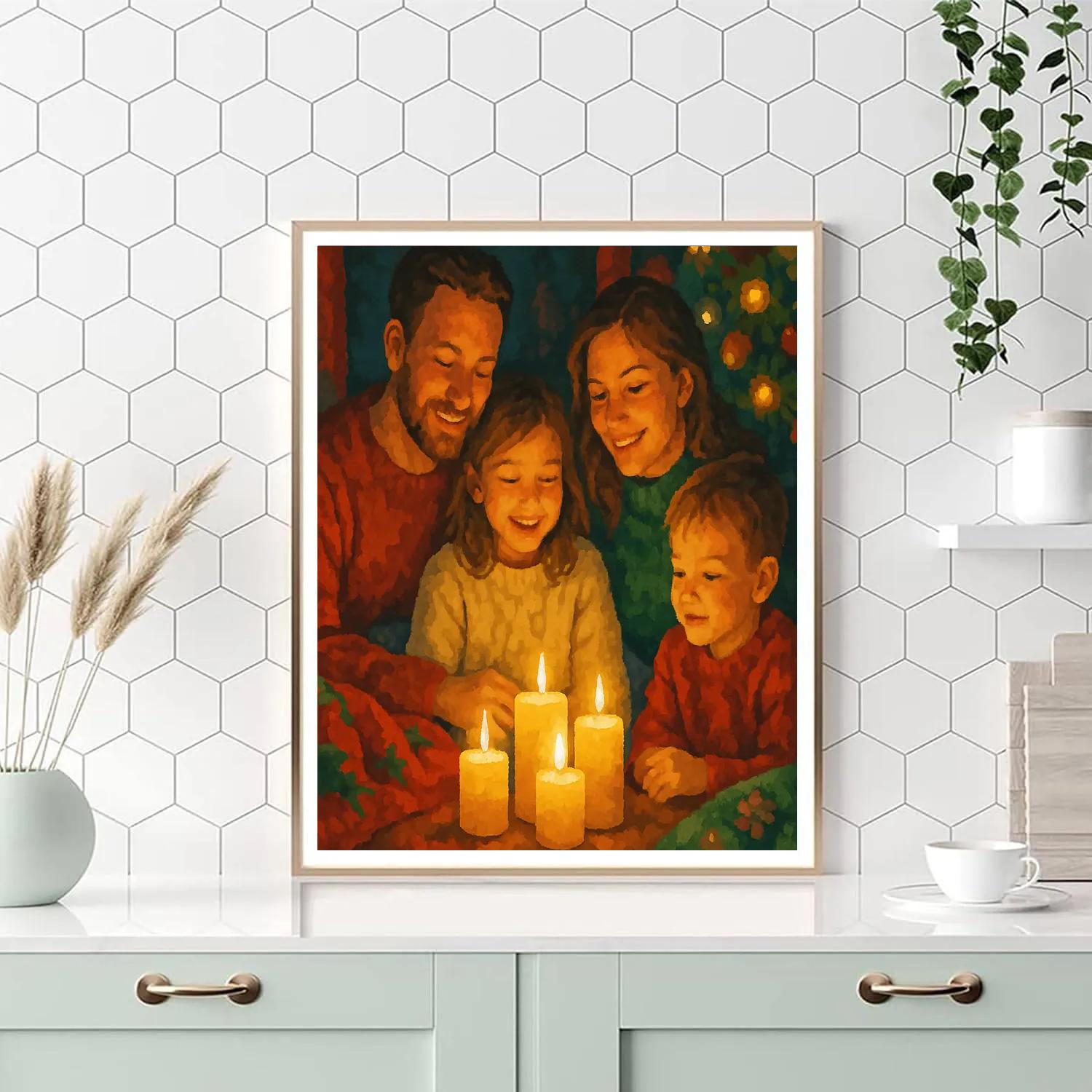 Candlelight Cozy Moments Painting by numbers kit
