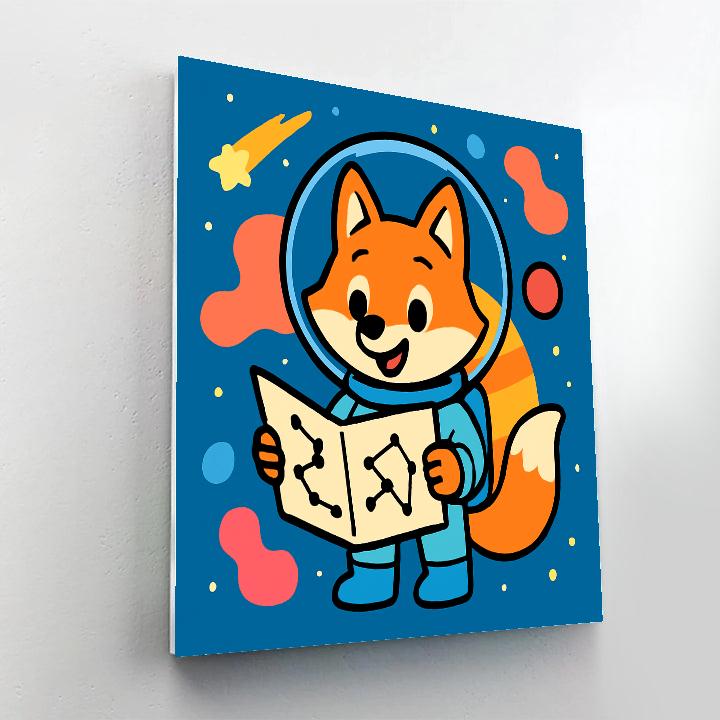 Nebula Explorer Fox Number painting
