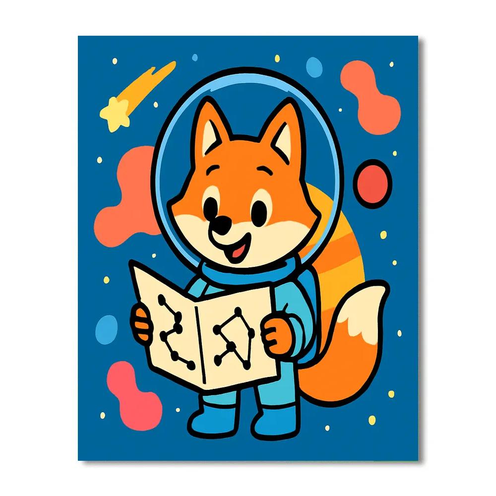 Nebula Explorer Fox Number painting