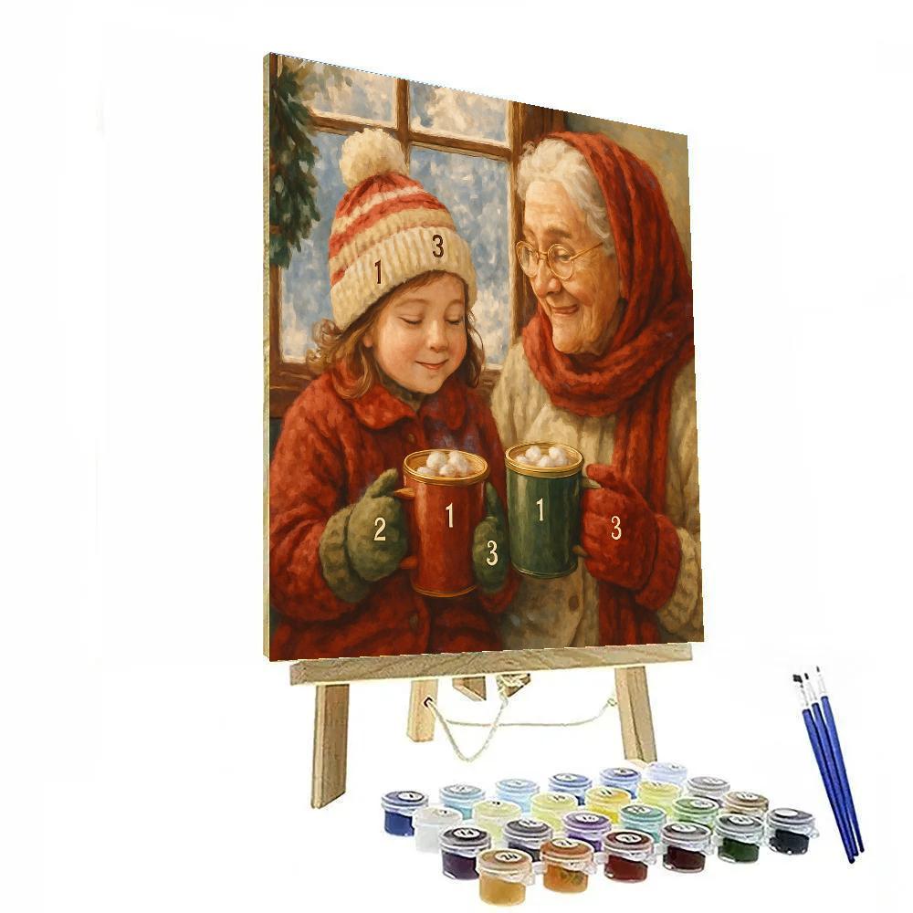 Hot Cocoa Chorus Paint by numbers art
