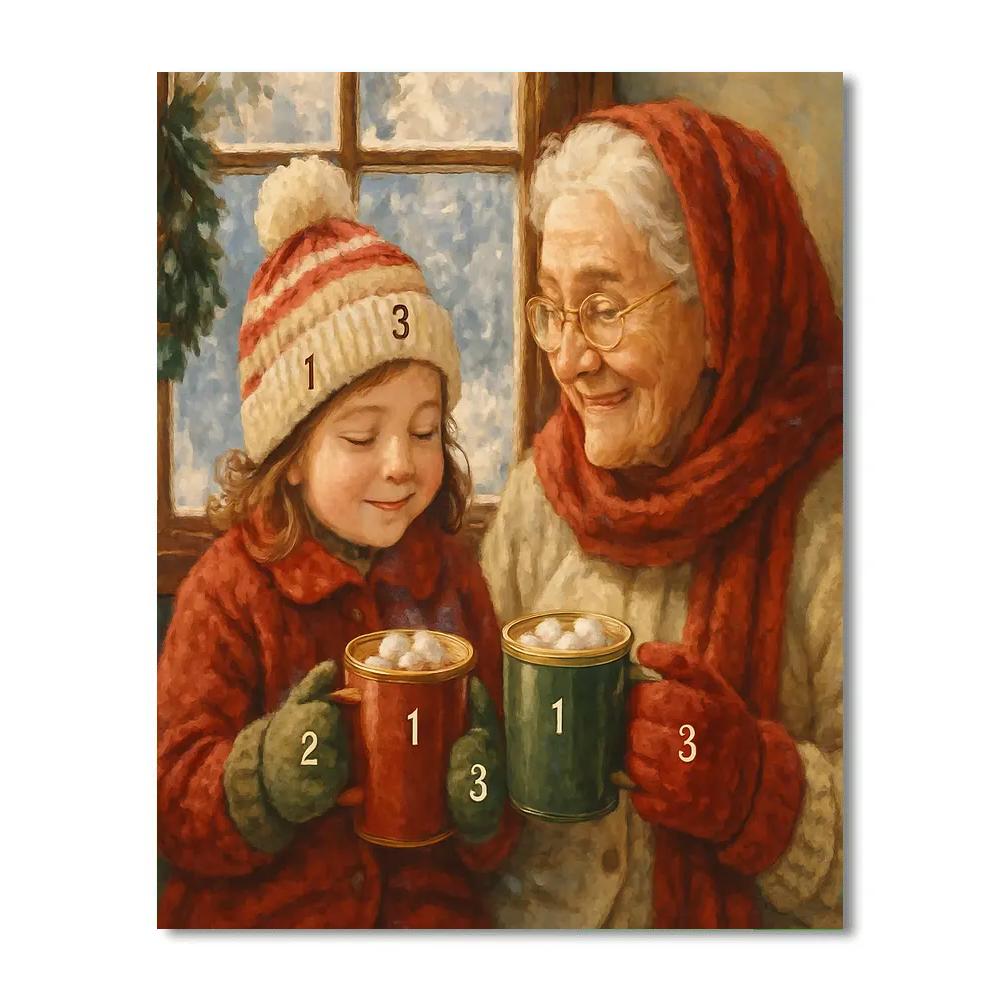Hot Cocoa Chorus Paint by numbers art