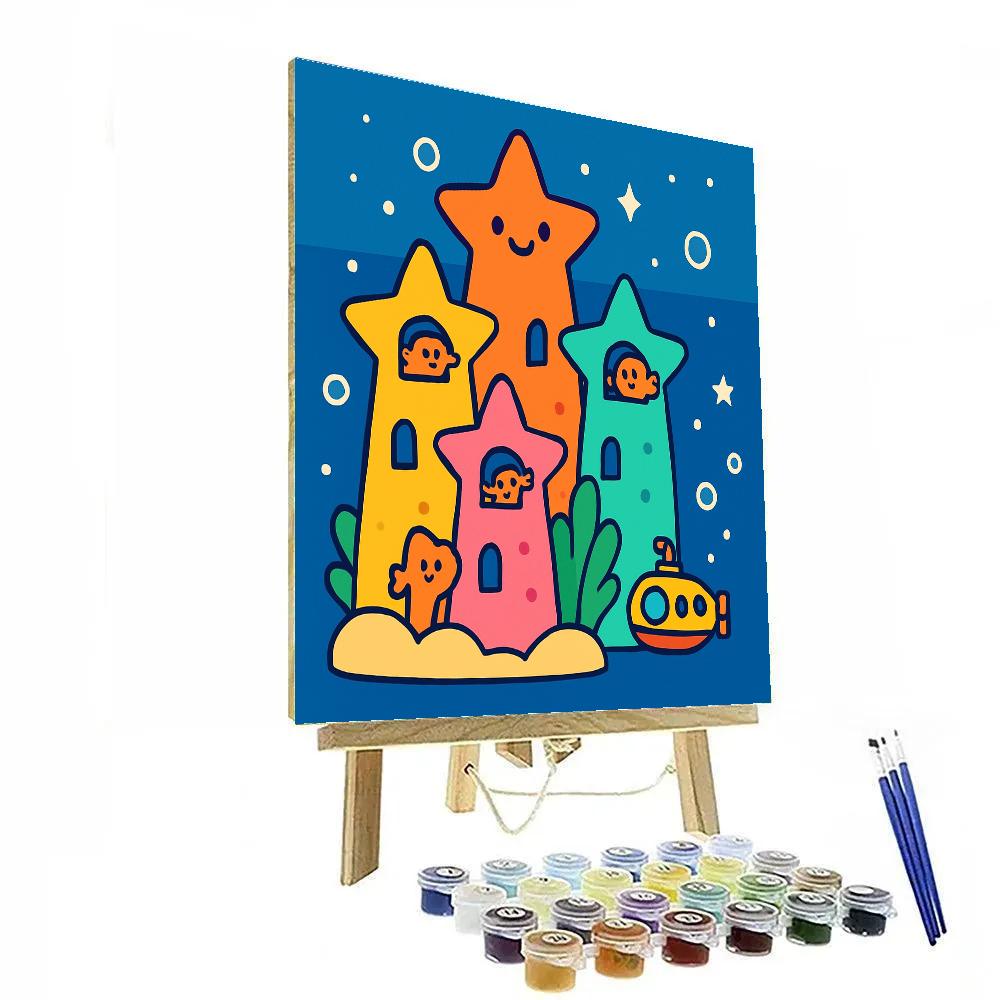Cosmic Coral Castle paint by number