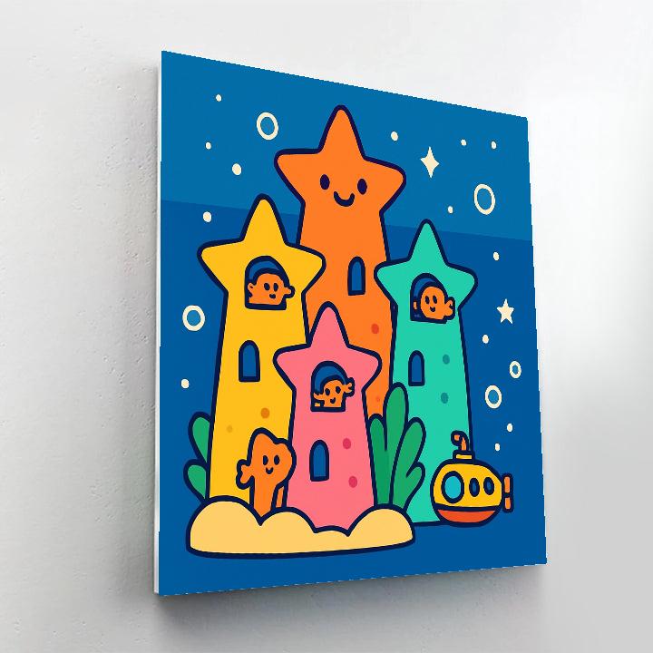 Cosmic Coral Castle paint by number