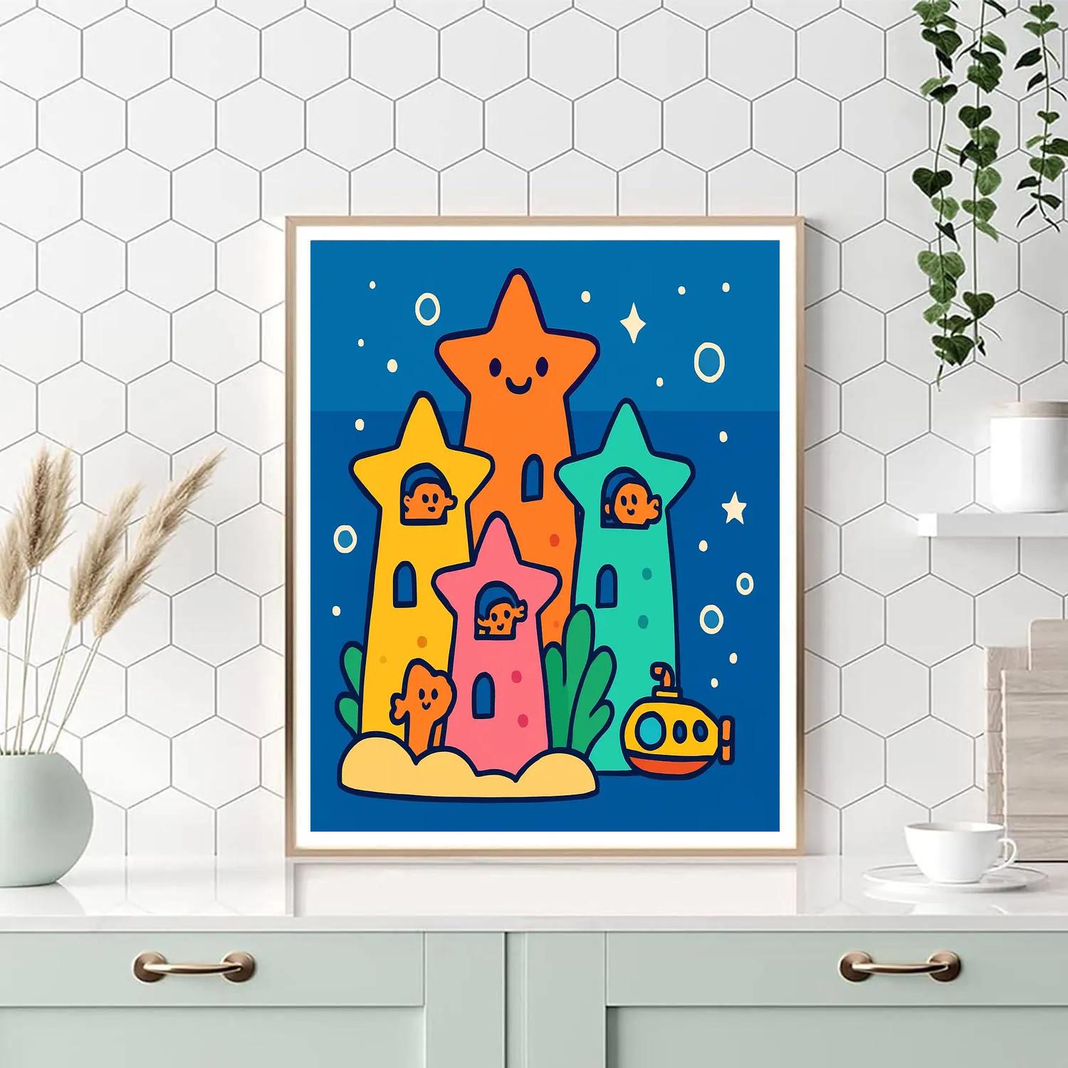 Cosmic Coral Castle paint by number