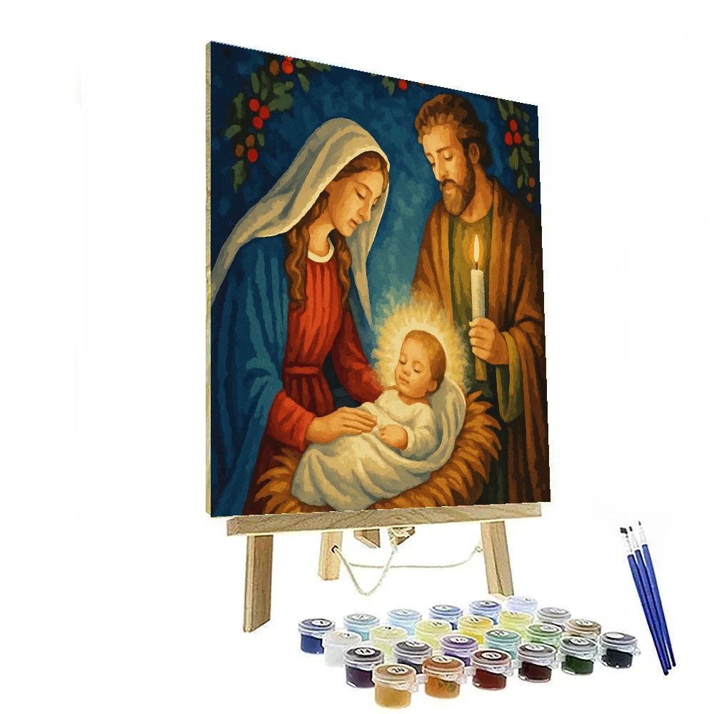 Midnight Manger Glow Paint by numbers art