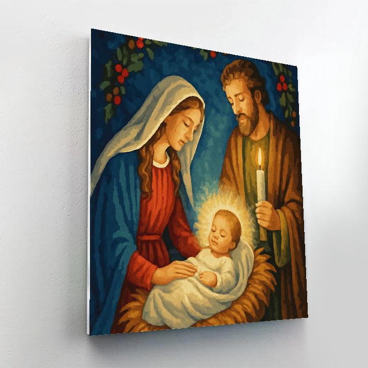 Midnight Manger Glow Paint by numbers art