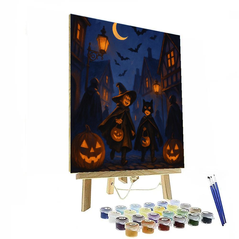 Halloween Moonlit Trickster Parade Paint by numbers art