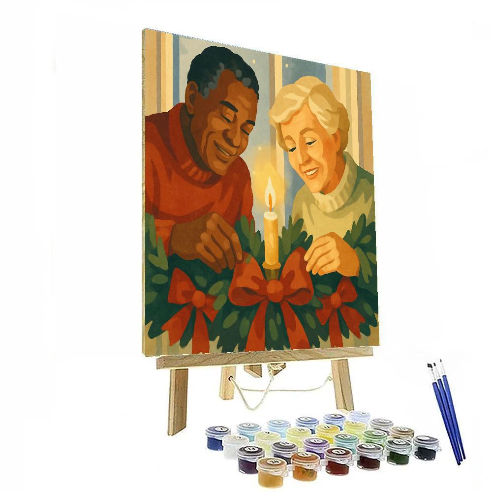 Window Garland Gathering Number painting