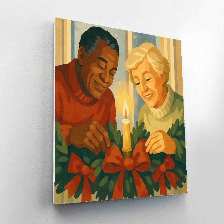 Window Garland Gathering Number painting