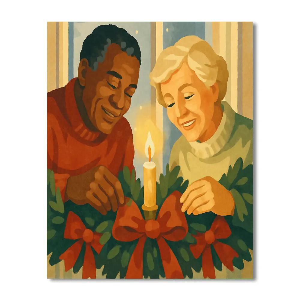 Window Garland Gathering Number painting