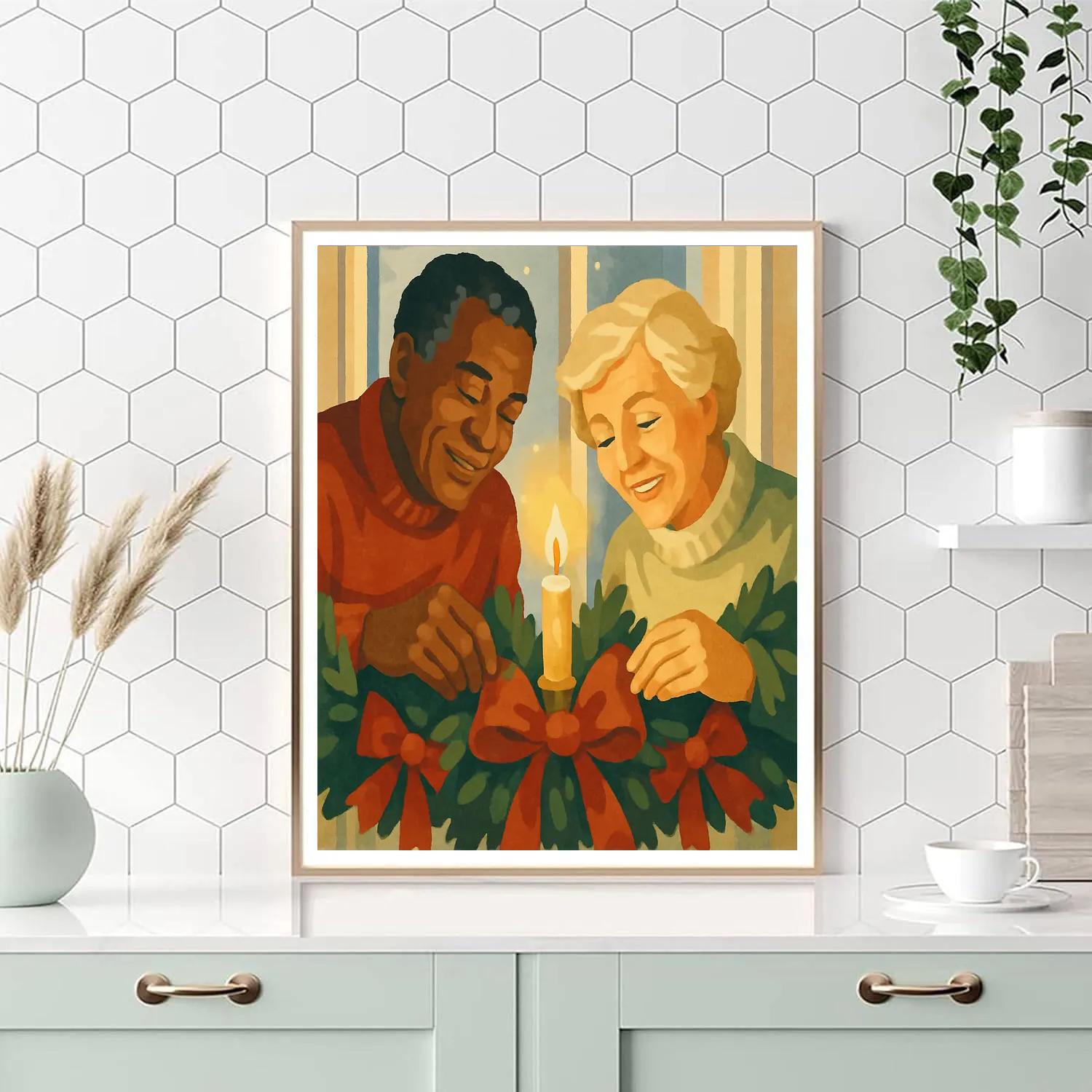 Window Garland Gathering Number painting