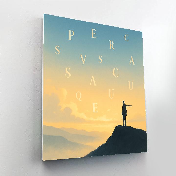 Inspire Dawn Over Summit Words paint by number