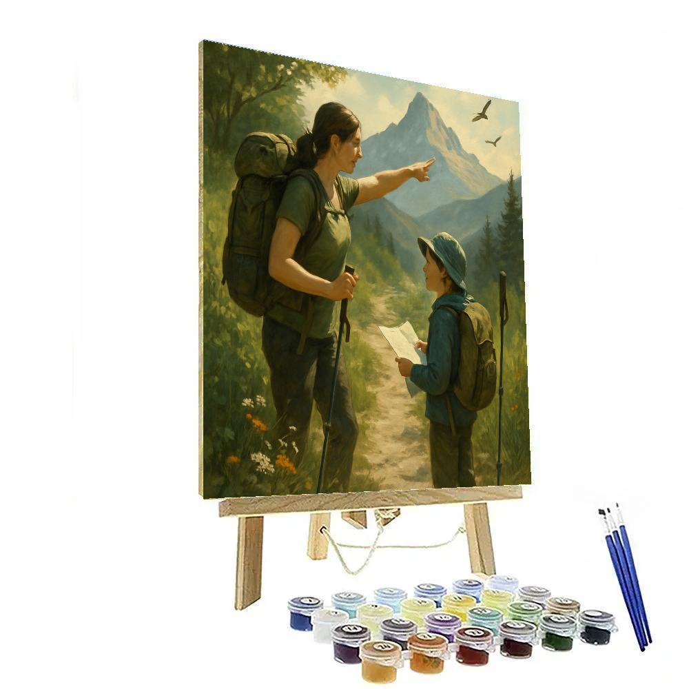Mountain Trail Teaching Moment Numbered painting kits