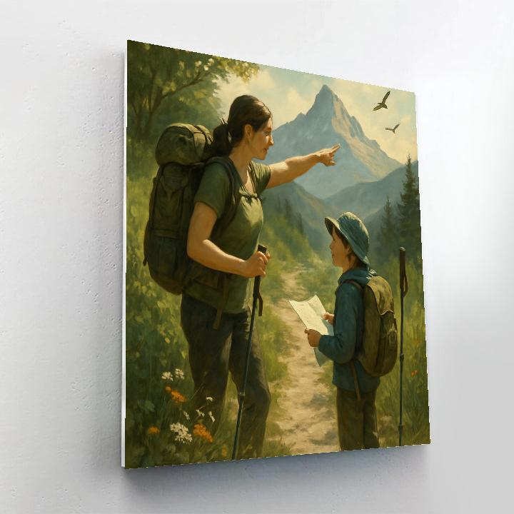 Mountain Trail Teaching Moment Numbered painting kits