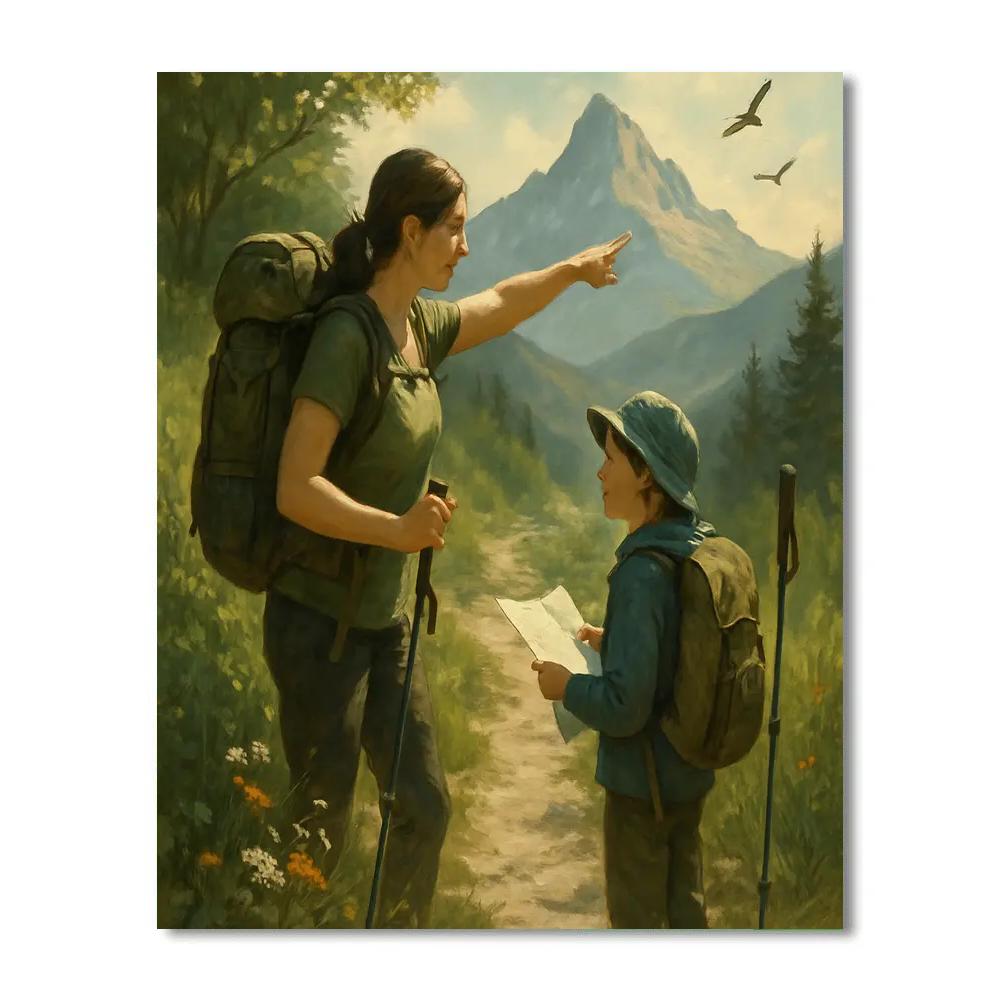 Mountain Trail Teaching Moment Numbered painting kits