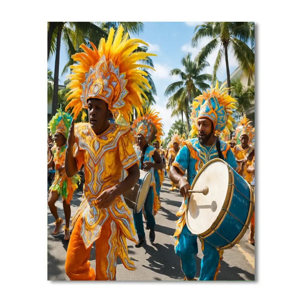 Junkanoo Street Parade Nassau Numbered painting kits