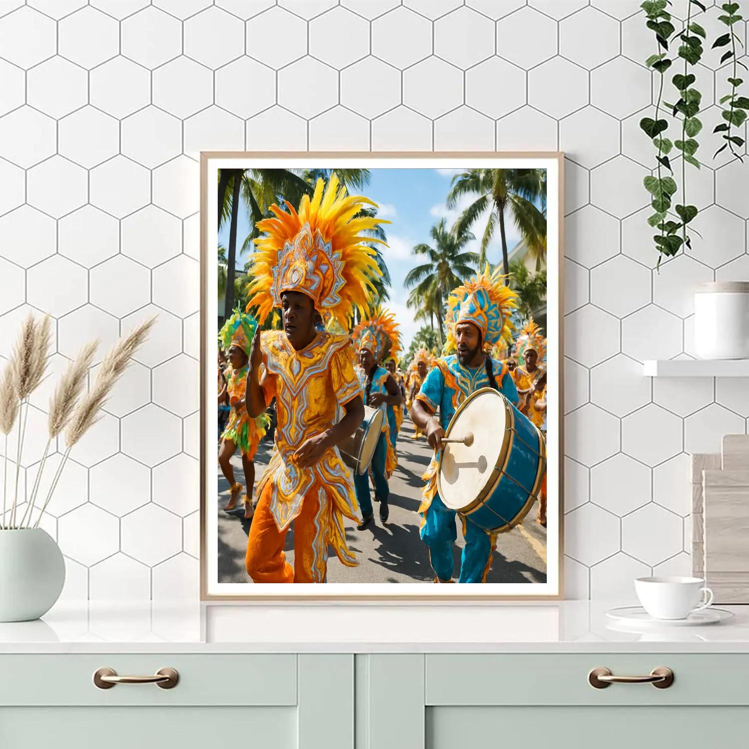 Junkanoo Street Parade Nassau Numbered painting kits