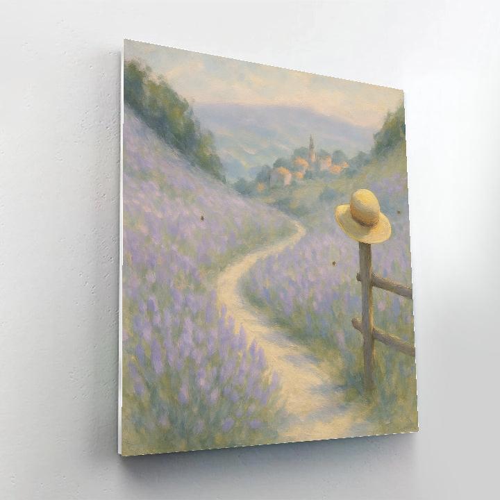 Lavender Dusk Over Meadow Paths painting number kit