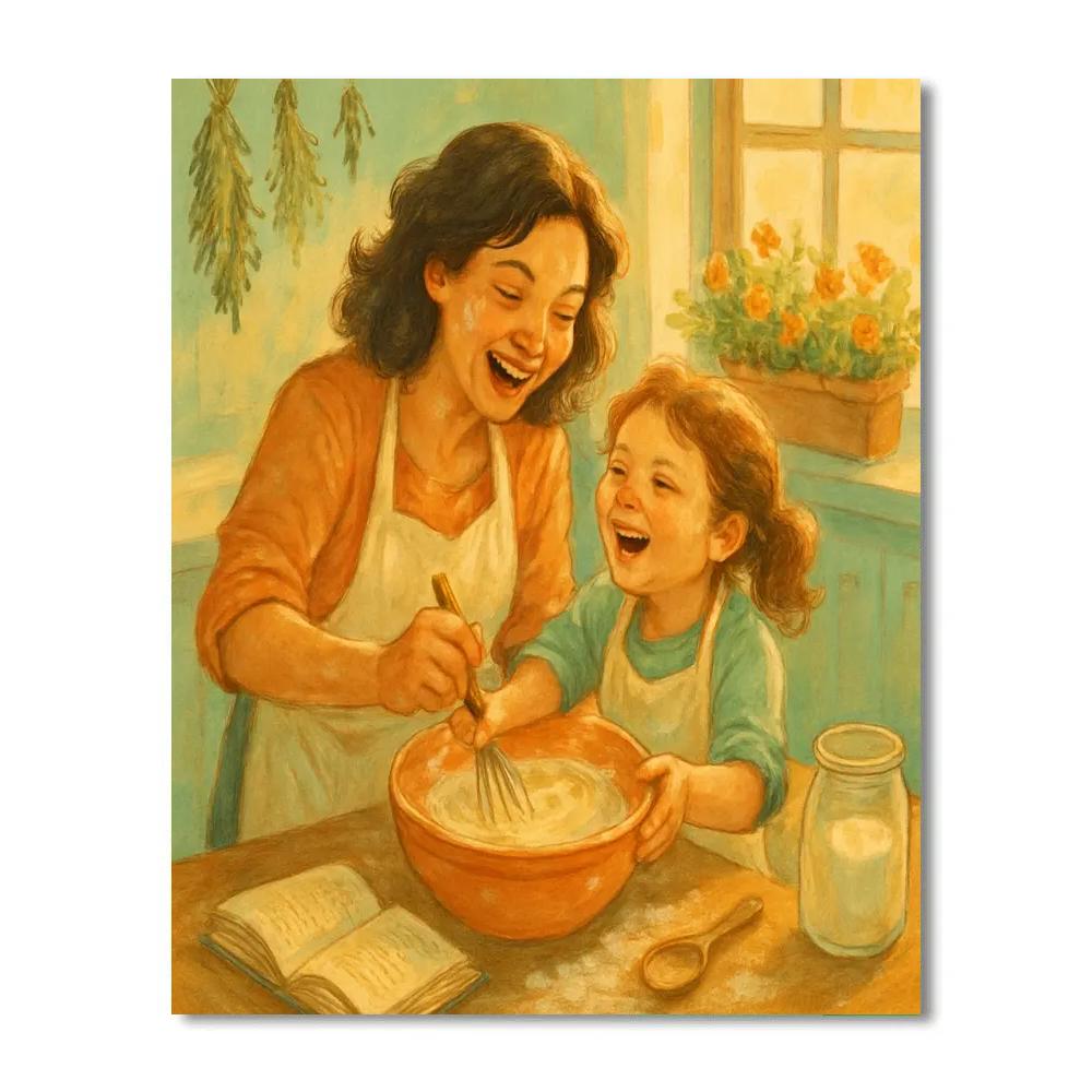 Cooking Together Breakfast Joy DIY paint by numbers