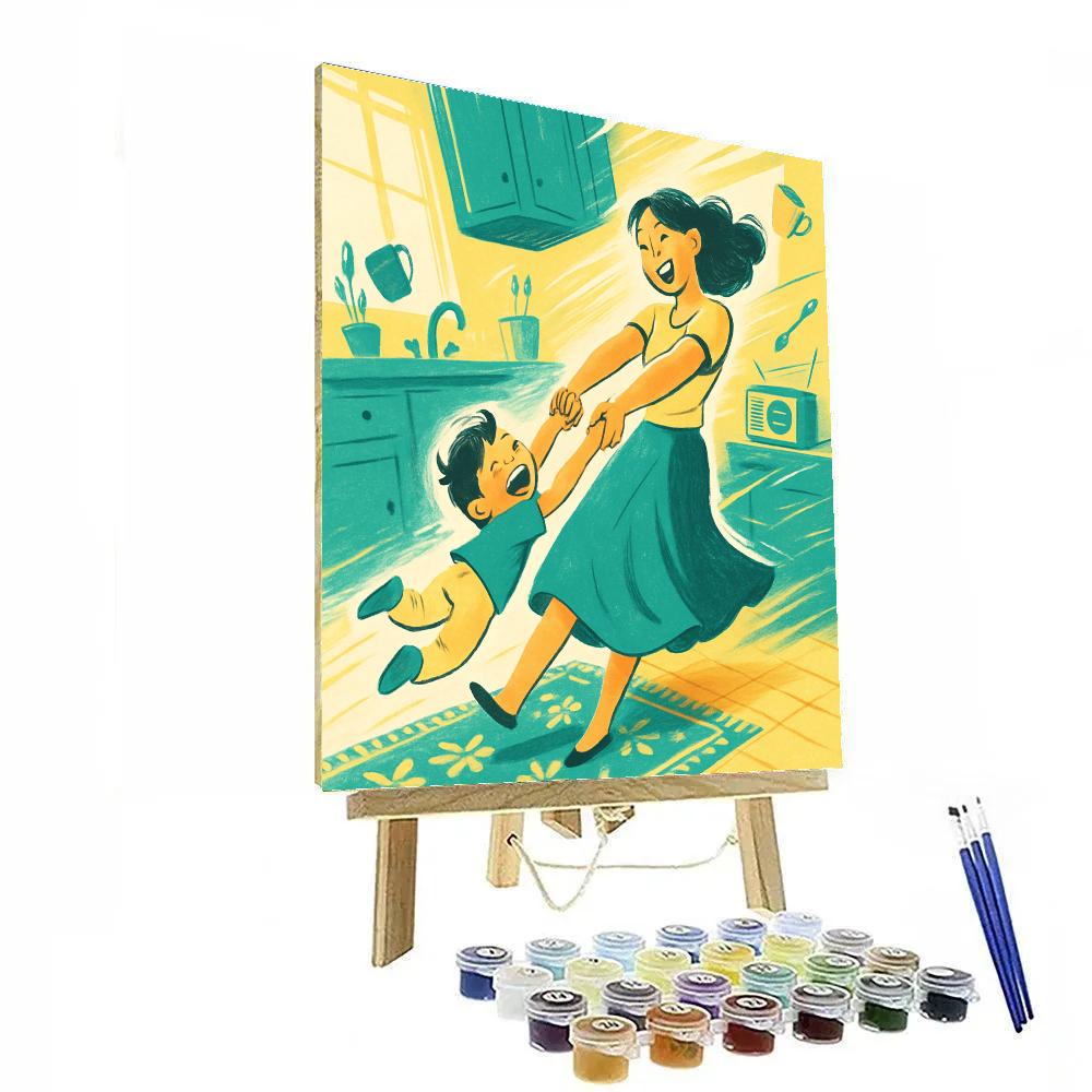 Dance In The Kitchen Morning Ballet paint by color