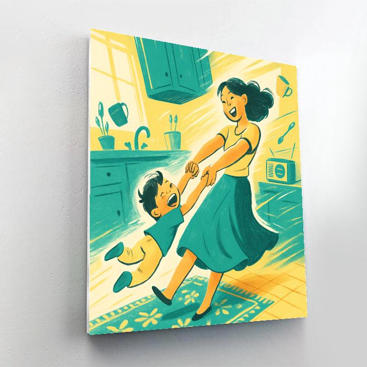 Dance In The Kitchen Morning Ballet paint by color