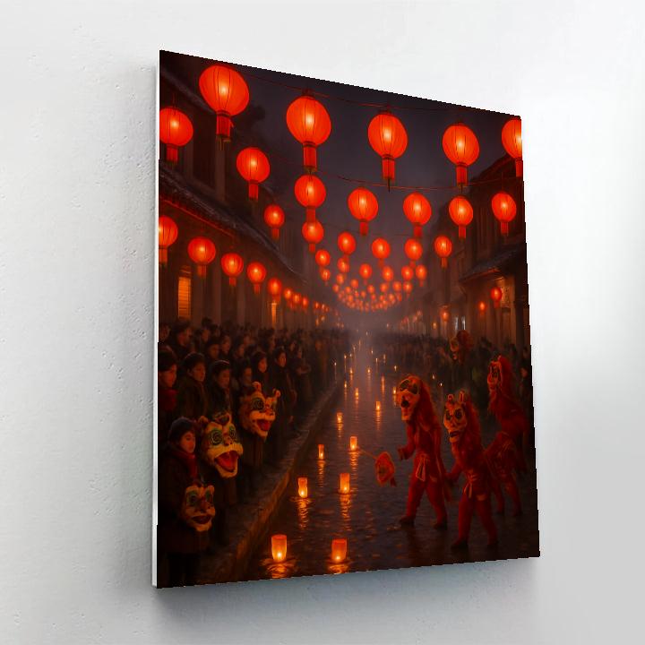Chinese New Year Lantern Festival Numbered painting kits