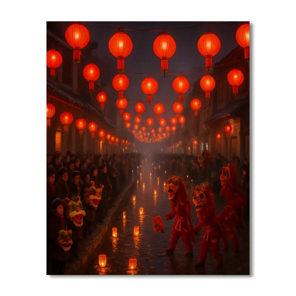 Chinese New Year Lantern Festival Numbered painting kits