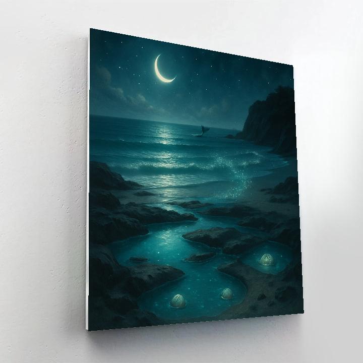 Mermaid Tidal Nocturne Number painting