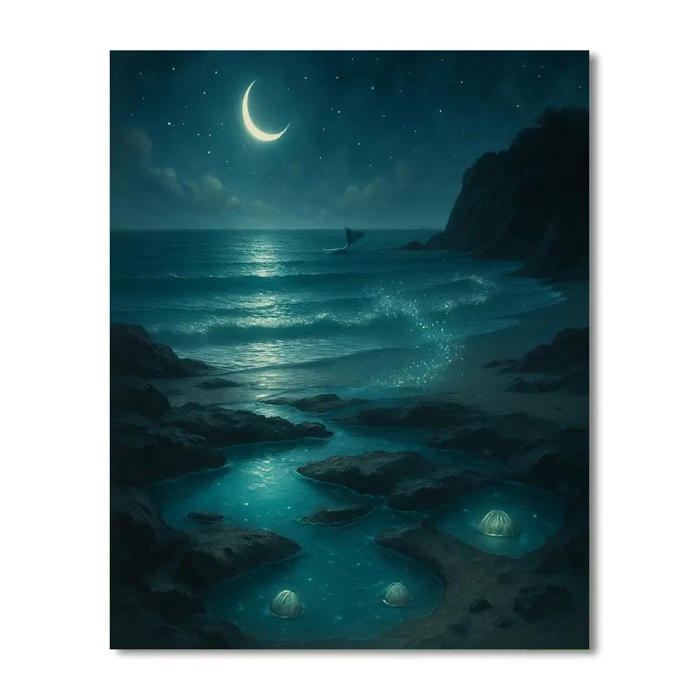 Mermaid Tidal Nocturne Number painting