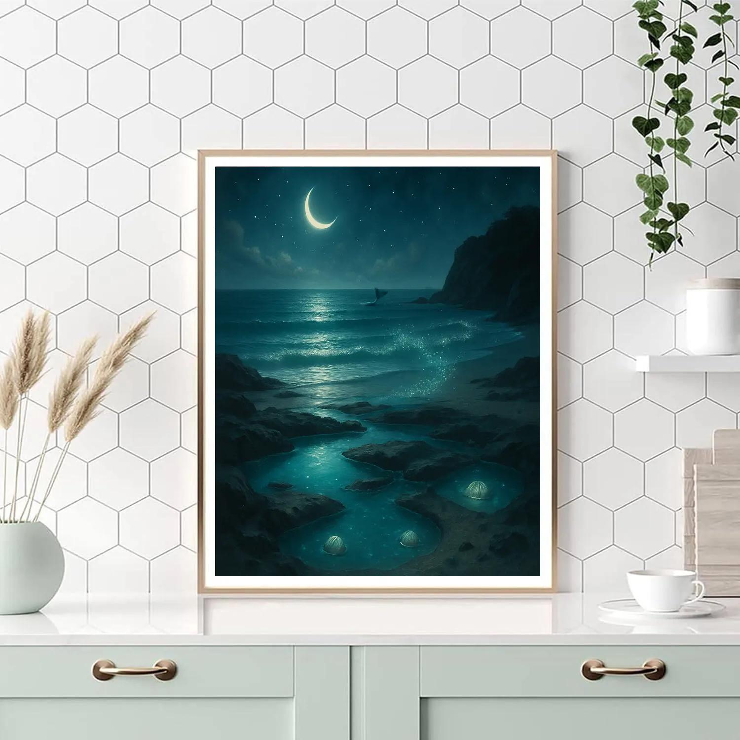 Mermaid Tidal Nocturne Number painting