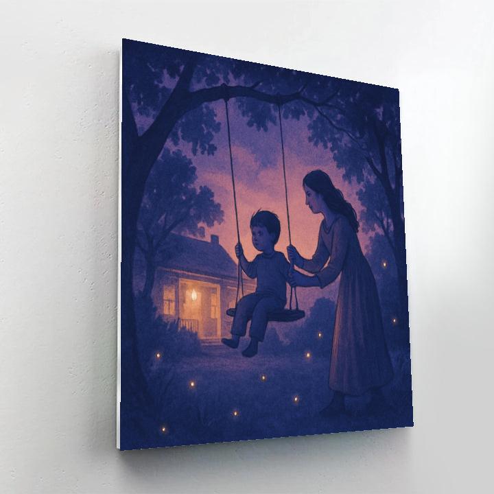 Swing At Dusk Backyard Lullaby paint by numbers
