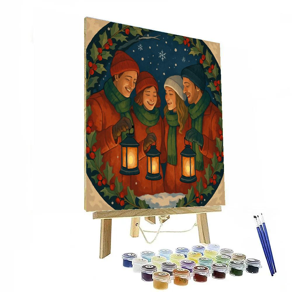 Snowflake Lantern Gathering Painting by numbers kit