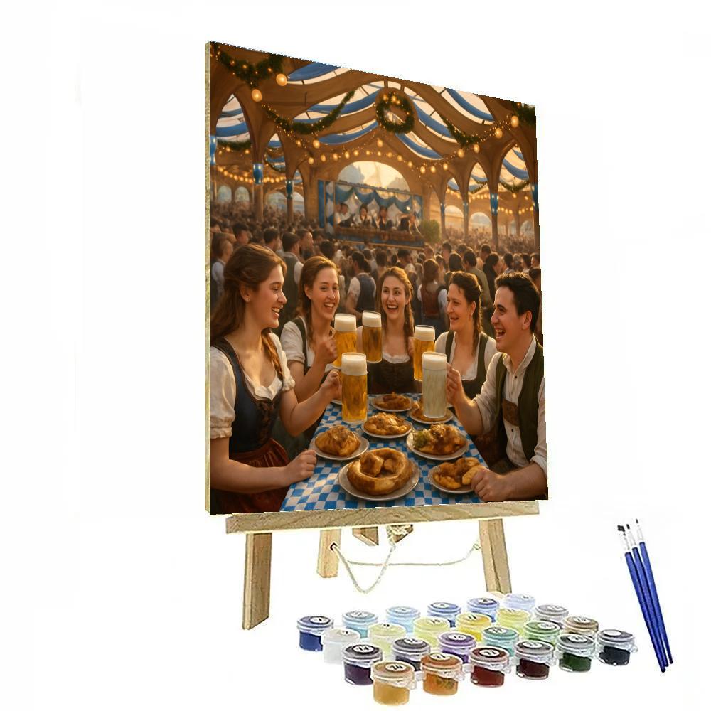 Oktoberfest Gathering In Munich Paint by numbers kits