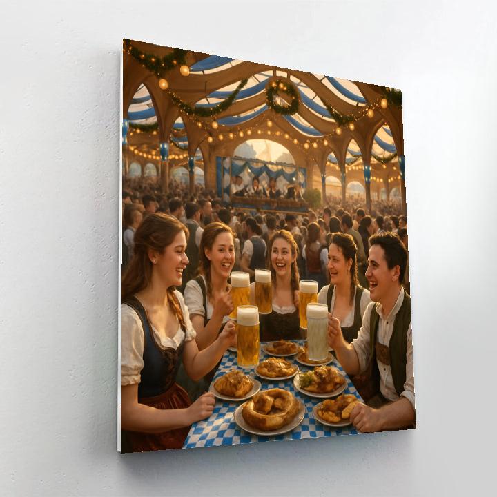 Oktoberfest Gathering In Munich Paint by numbers kits