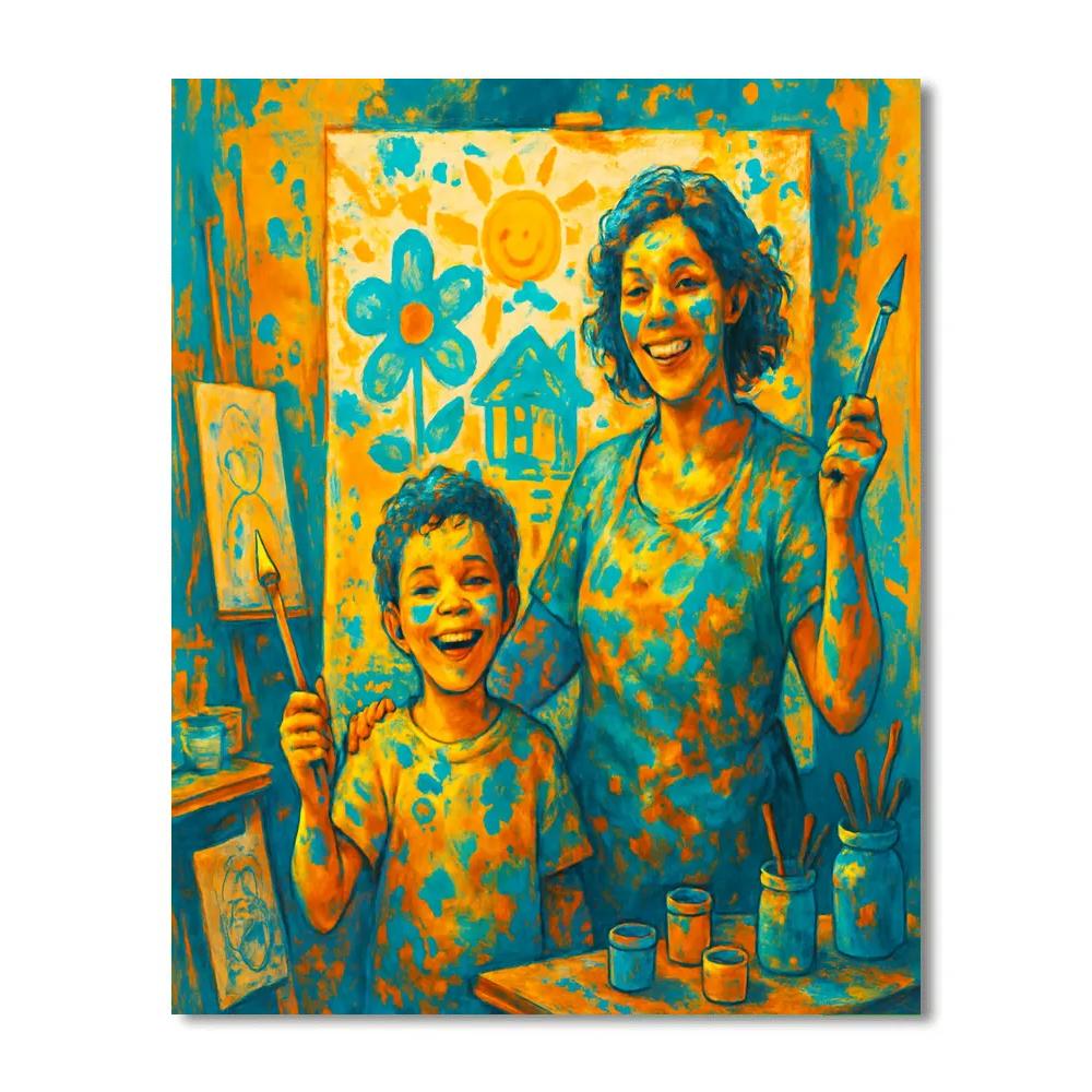 Art Studio Mess And Masterpieces DIY paint by numbers