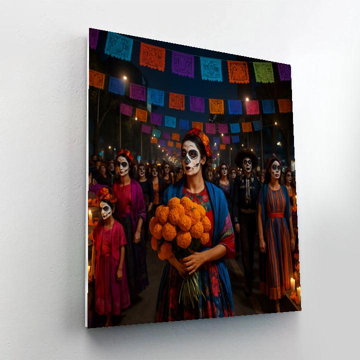 Day Of The Dead Procession In Mexico City Paint by numbers art
