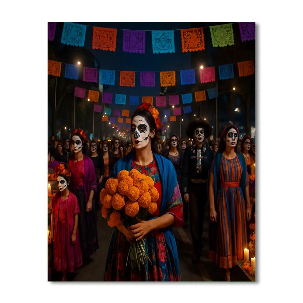 Day Of The Dead Procession In Mexico City Paint by numbers art