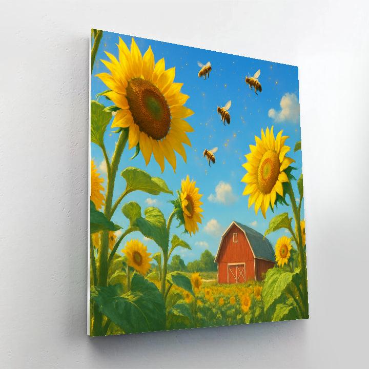 Sunflower Noon Over Barn Ridge DIY paint by numbers