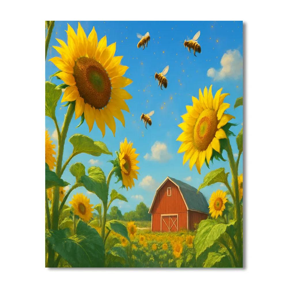 Sunflower Noon Over Barn Ridge DIY paint by numbers