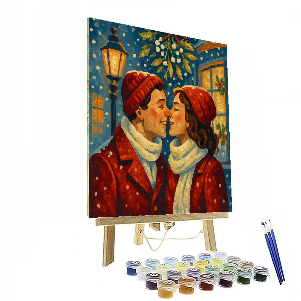Midnight Mistletoe Merriment Painting by numbers kit