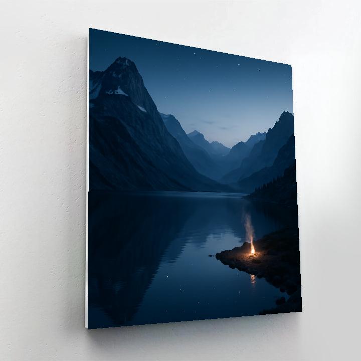 Mountain Echoes At Blue Hour Paint by numbers art