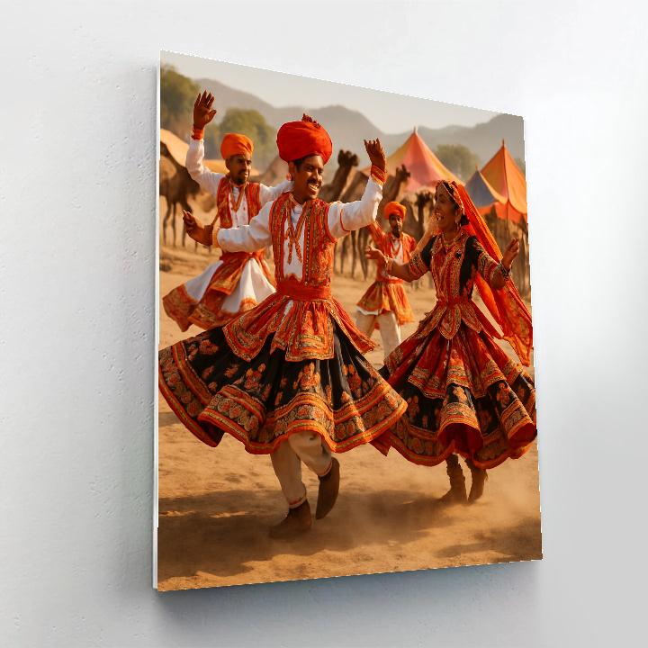 Pushkar Camel Festival Dance Performance Numbered painting kits