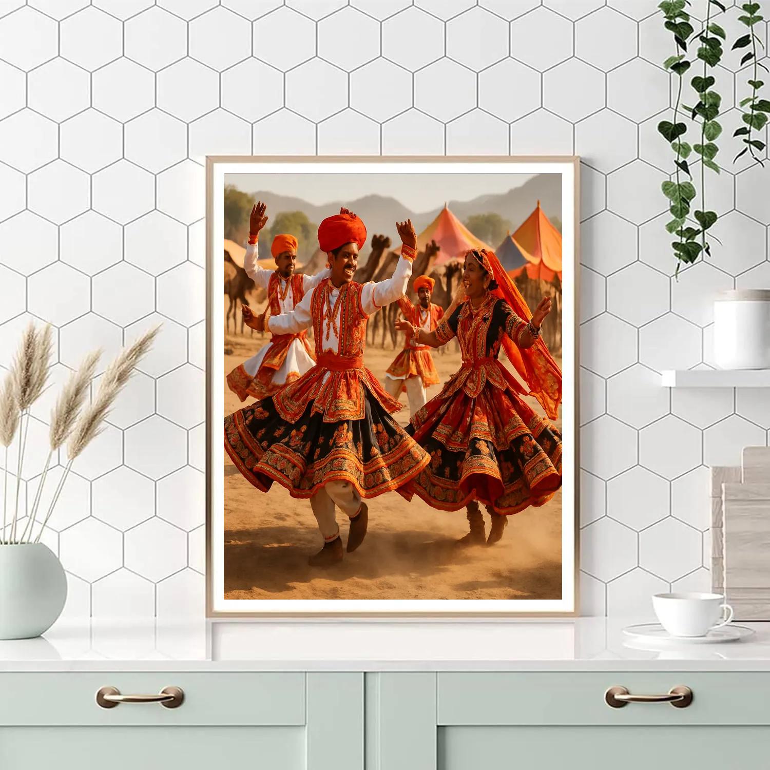 Pushkar Camel Festival Dance Performance Numbered painting kits