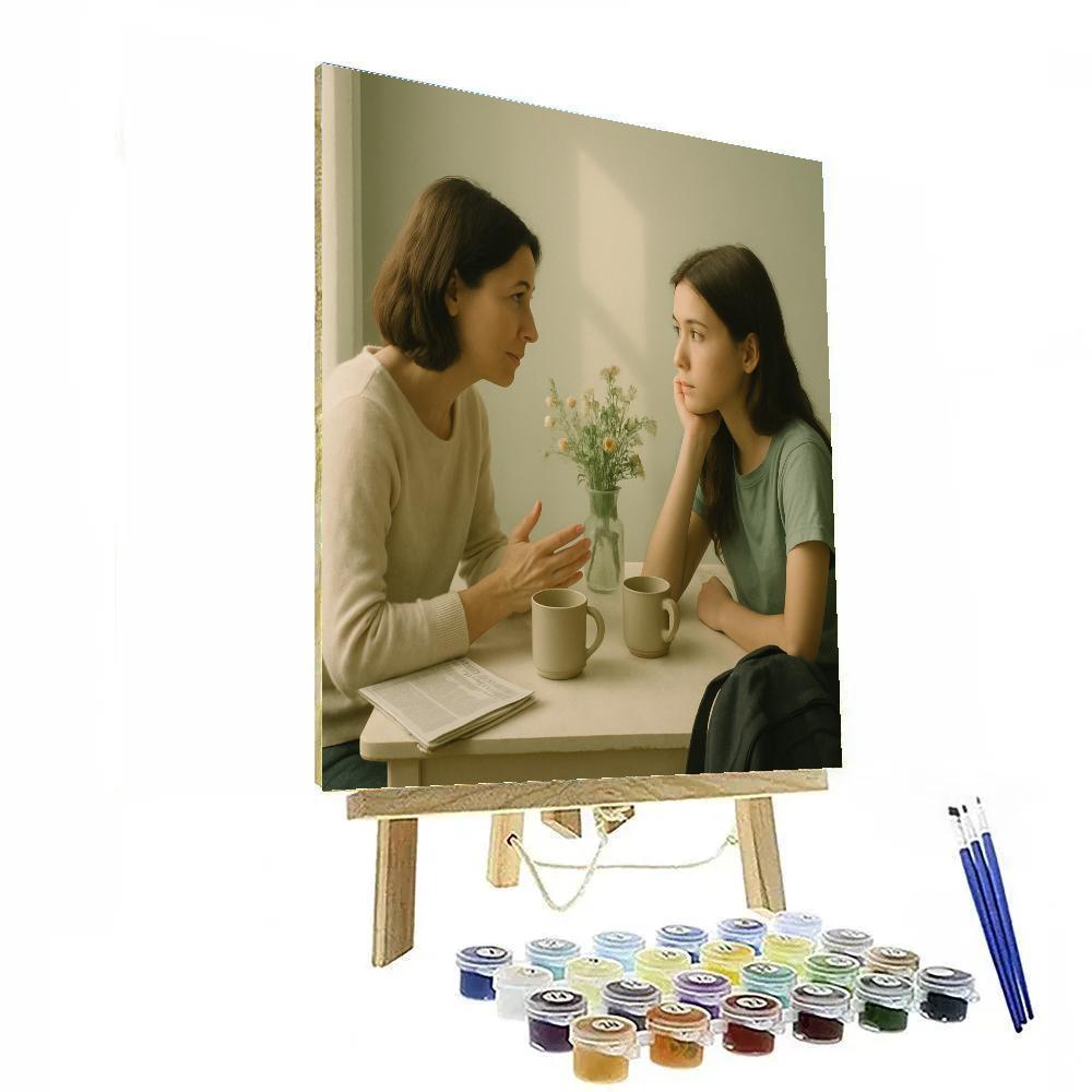 Quiet Kitchen Morning Tea Conversation Number painting