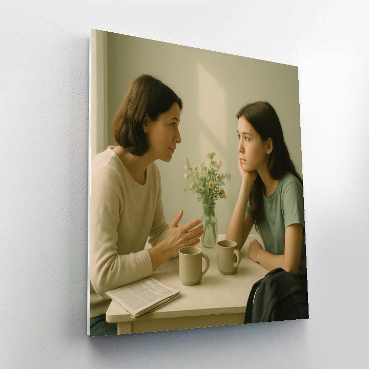 Quiet Kitchen Morning Tea Conversation Number painting