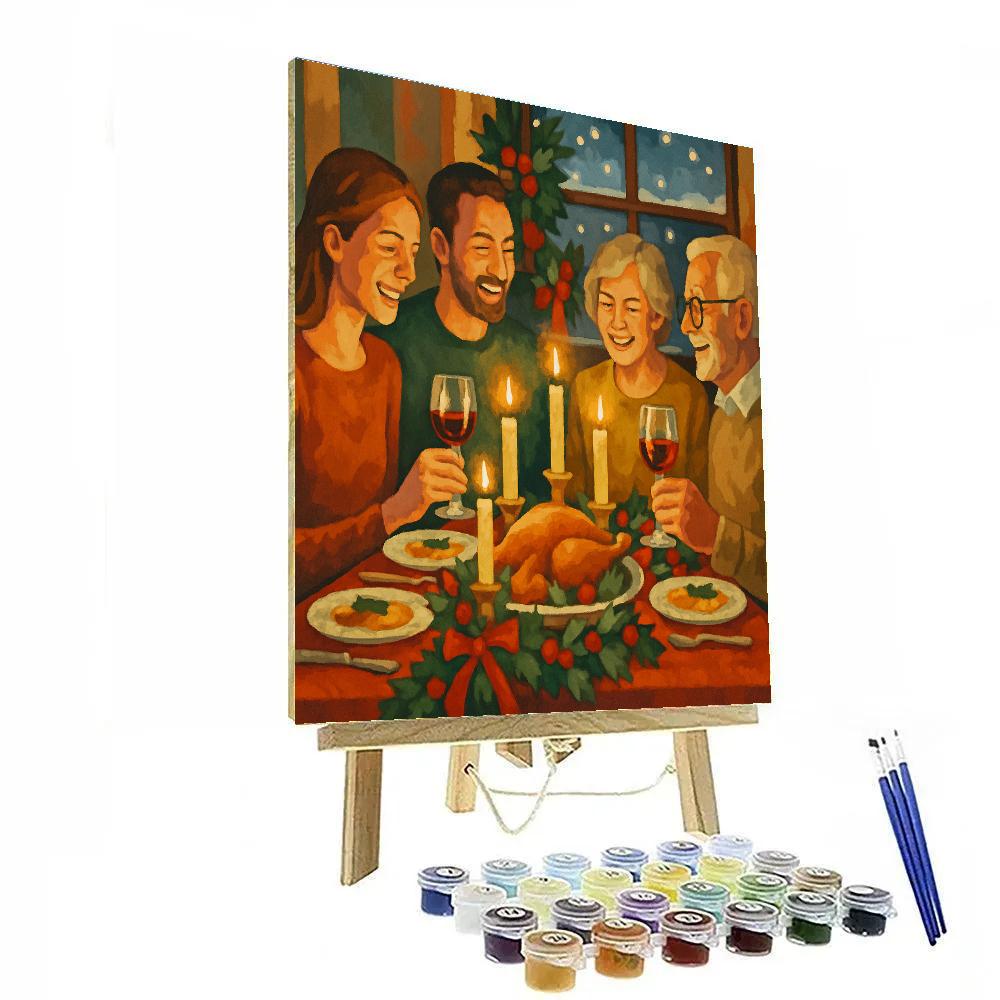 Candlelit Winter Feast painting number kit