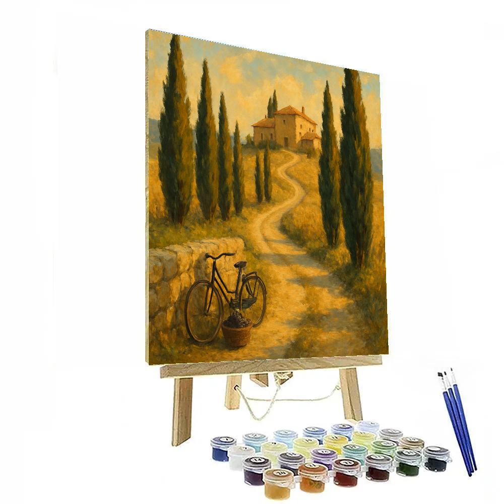 Tuscany Golden Vineyard Lane paint by numbers
