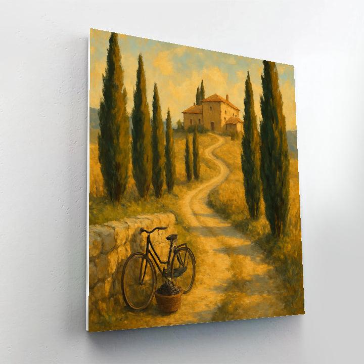 Tuscany Golden Vineyard Lane paint by numbers