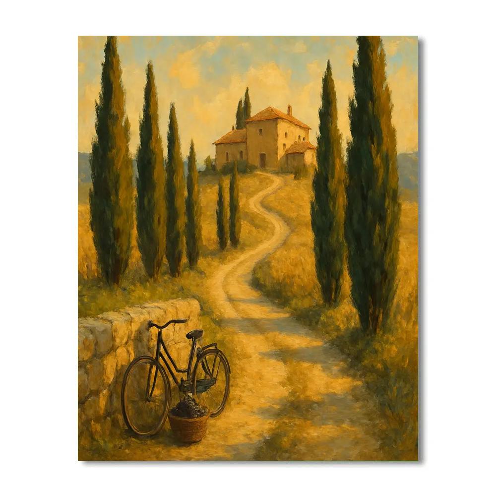 Tuscany Golden Vineyard Lane paint by numbers